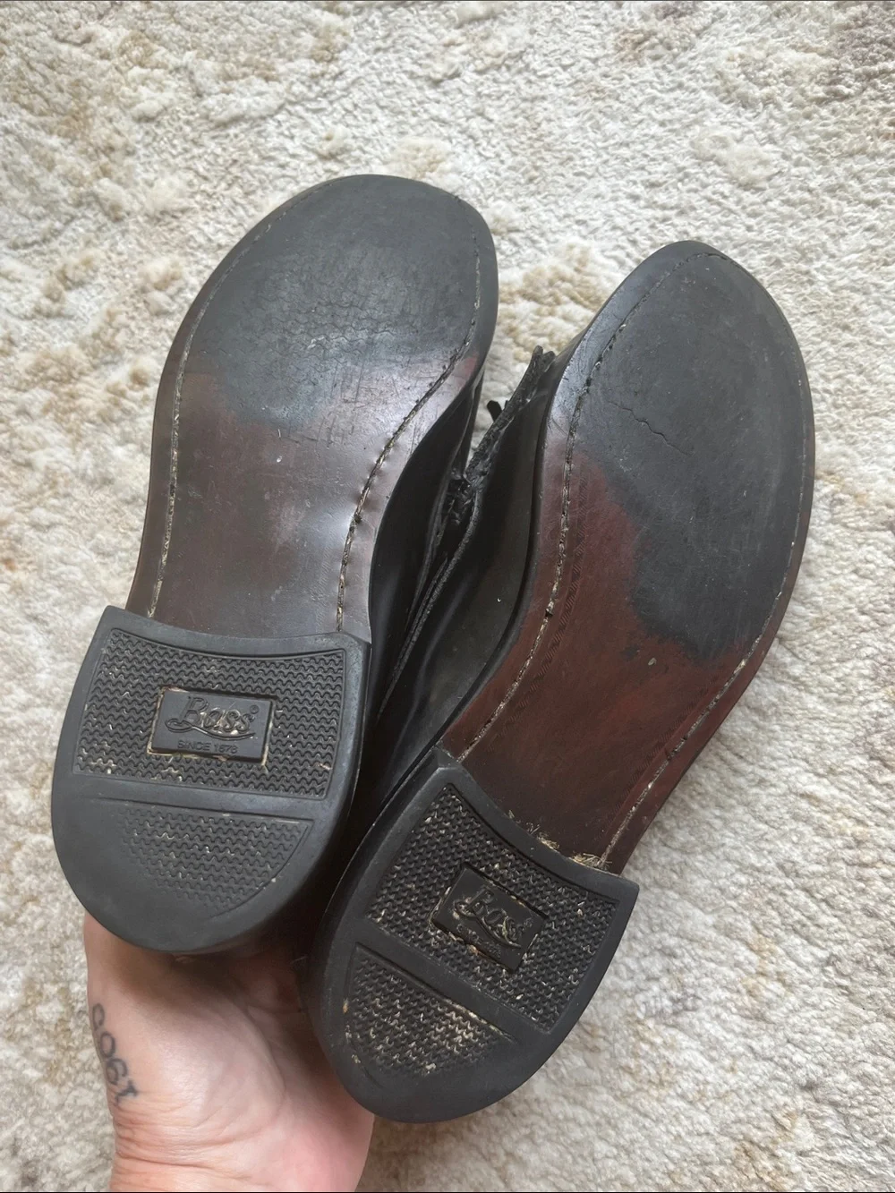 G. H. Bass Black Leather Tassel Loafers Size 9
